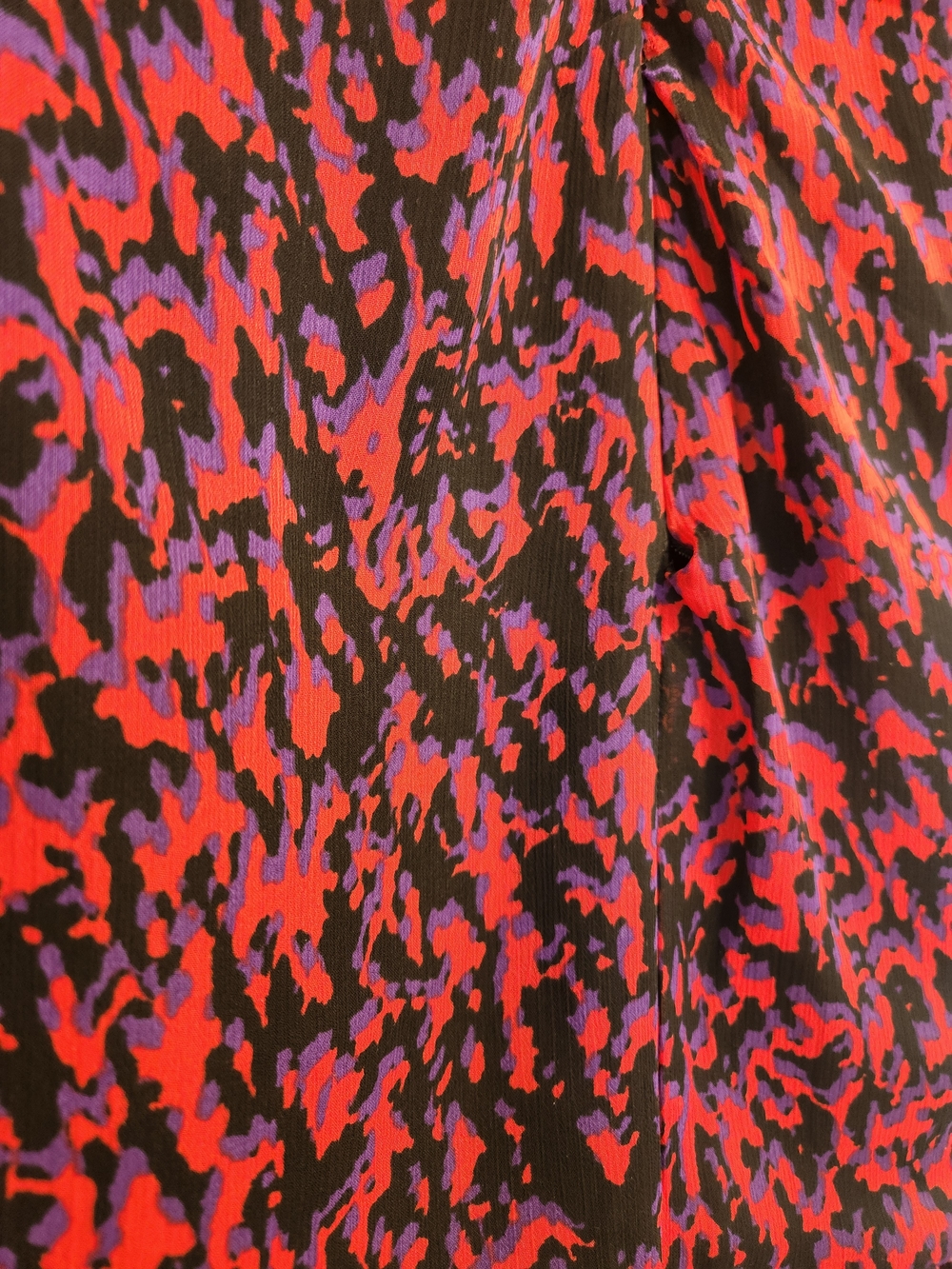 Express Red, Purple & Black Abstract Ruffle Dress - Picture 6 of 6